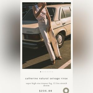 *Slow Fashion Alert* Imogene + Willie jeans Catherine selvage in Natural Sz 30